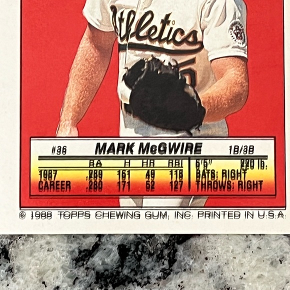 1988 Topps Super Star sticker back Mark McGwire and Jack Morris both with errors - Picture 11 of 12